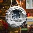 thumbnail image 4 of Bdday Round Acrylic Christmas Decorations Reindeer Hanging Sign Festive Wall Decorations, 4 of 5