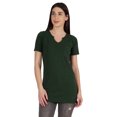 thumbnail image 1 of Inkmeso Long Length Notch Neck Top For Women Basic Cotton Tee Shirt w/ Pocket Patch Legging Top, 1 of 7