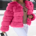 thumbnail image 4 of Long Sleeve Open Front Cropped Jackets for Women with Faux Fur, 4 of 7