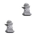 thumbnail image 4 of Baohd Gracieuse Résine Fille Ange Figurine Statue Décoratif Bureau Accent Écriture Pensée 2Set, 4 of 6