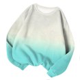 thumbnail image 1 of Annhoo Chandails en Molleton d'Automne pour Femmes Manches Longues Col Rond Pull Chemises Mode Dégradé Blouses, 1 of 4