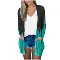 thumbnail image 1 of Pompotops Chemisier Décontracté à Manches Longues Imprimé pour Femmes avec Poche Cardigan Liquidation, 1 of 5