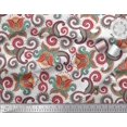 thumbnail image 3 of Soimoi Brown Velvet Fabric Leaves & Floral Check Decor Fabric Printed Yard 58 Inch Wide, 3 of 3
