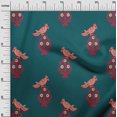 thumbnail image 2 of oneOone Georgette Viscose Fabric Leaves|Bird & Floral Block Decor Fabric Printed BTY 42 Inch Wide, 2 of 4