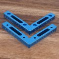 thumbnail image 4 of 2Pcs/Set Aluminum Alloy Carpenter 90 Degree Right Angle Positioner Clamps Woodworking Tool Blue, 4 of 5