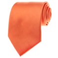 thumbnail image 1 of TopTie Unisex Necktie Solid Color Orange Regular Tie, 1 of 7