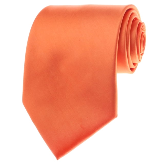 TopTie Unisex Necktie Solid Color Orange Regular Tie