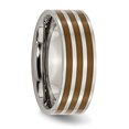 thumbnail image 4 of Titanium Brown 8mm Wedding Band Ring Man  For Dad Mens  For Him, 4 of 10