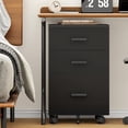 thumbnail image 2 of Classeur Latéral, Classeur à 3 Tiroirs, Armoire de Rangement de Bureau Mobile, avec Roues Mobiles et Verrouillables, Support d'Imprimante pour Bureau à Domicile,, 2 of 2
