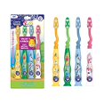 thumbnail image 1 of GuruNanda Kids Toothbrush with Suction Cup & Fun Animal Designs - Soft Bristles for Healthy Gums- Non-Slippery & Mess-Free Toothbrush, 3+ Age- 4 Count, 1 of 5