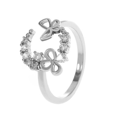 LSLJS Diamond Ring Female Fashion Metal Finger Ring Hollow Ring Gift for Women, Gifts for Mom Wife Girlfriend Her on Anniversary Mothers Day Valentines Day Christmas Birthday Gifts for Women