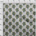 thumbnail image 2 of oneOone Polyester Lycra Fabric Leaves & Floral Block Printed Fabric 1 Yard 56 Inch Wide, 2 of 4