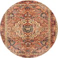 thumbnail image 1 of Ahgly Company Machine Washable Indoor Round Traditional Sand Brown Area Rugs, 4' Round, 1 of 7