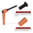 thumbnail image 4 of Unique Bargains 4 Pack M6 x 50mm Male Threaded Stud Adjustable Clamping Lever Handle Bolt Knob Orange, 4 of 6