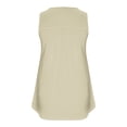 thumbnail image 5 of Dealovy Plus Size Tank Tops for Women Casual Sleeveless Scoop Neck Buttons Ruched Solid Color Loose Flowy Tees, 5 of 5