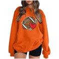 thumbnail image 1 of EQWLJWE Chandails Surdimensionnés pour Femmes Imprimé Léopard Football en Molleton Col Rond Chandail Décontracté Confortable Tenues de Mode Automne Vêtements 2023, 1 of 4