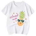 thumbnail image 4 of HNMKIU T-Shirt à Manches Courtes Imprimé Mignon pour Filles - Haut à Col Rond Adorable pour le Quotidien et les Activités, 4 of 4