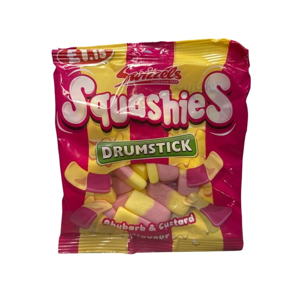 Squashies Drumstick Rhubarb & Custard Candy Bag 120G