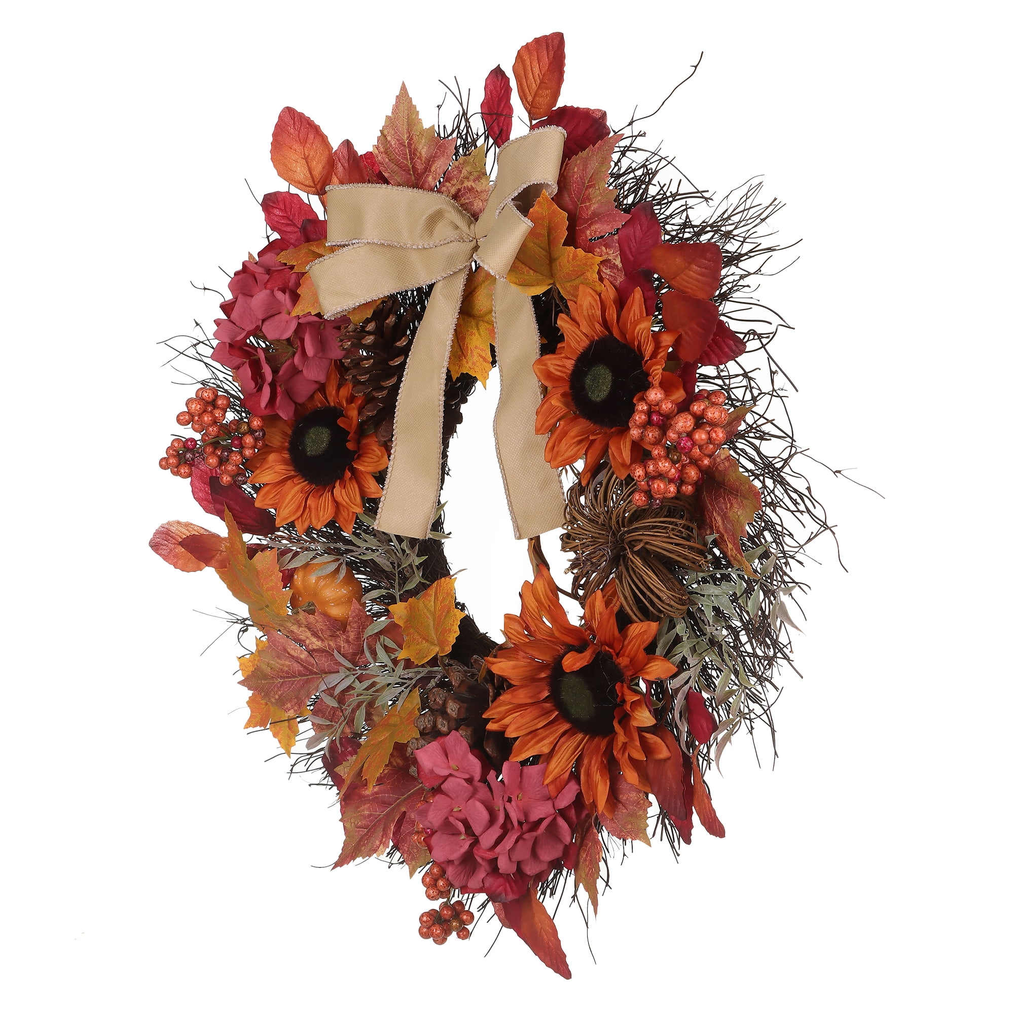 Way to Celebrate 22IN orange sunflower wreath