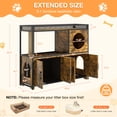 thumbnail image 2 of YODOLLA Double Litter Box Enclosure for 2 Cats with Storage and Scratching Post, Rustic Brown, 2 of 8