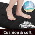 thumbnail image 3 of ORUYROP Memory Foam Bath Mat Large Size,60.2 x 24 Inches, Soft and Comfortable, Super Water Absorption, Non-Slip, Thick, Machine Wash, Easier to Dry for Bathroom Floor Rug, Black, 3 of 7