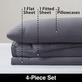 thumbnail image 4 of Allswell 300 Thread Count Soft & Silky 4-Piece Viscose from Bamboo Sateen Sheet Set, 4 of 8