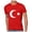 Brique Rouge, variante sur GDREDA T-Shirt pour Homme Imprimé Thème Dinde T-Shirt Décontracté Col Rond T-Shirt Manches Courtes T-Shirt à Rayures Chemise à Manches Longues pour Homme