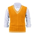 thumbnail image 2 of Gilet en Tricot Ajusté pour Homme Sans Manches, Col Ras du Cou, Léger, Extensible, Fil Doux pour Superposition Hivernale et Confort Décontracté, 2 of 3