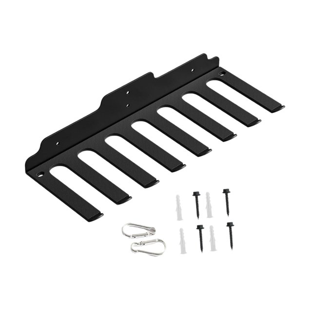 Siruishop Support Mural pour Barre avec Vis, Support de Barre Robuste, Support de Barre avec 8 Crochets