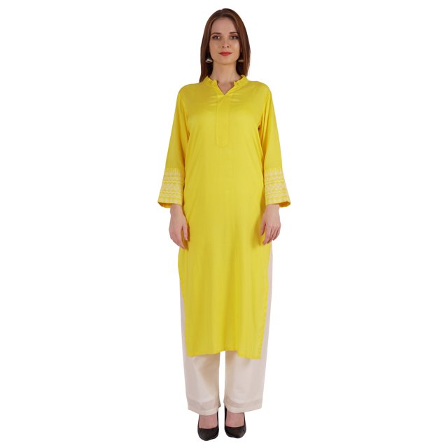 Phagun Kurta Longue de Soirée pour Femmes, Kurti Brodée de Designer, Tenue Ethnique, Kurta en Rayonne