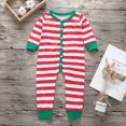 thumbnail image 1 of Pyjama Unisexe à Rayures pour Bébé Garçon Fille, Barboteuse en Coton, une Pièce, Tenue de Nuit, Ensemble de Pyjama, 1 of 4