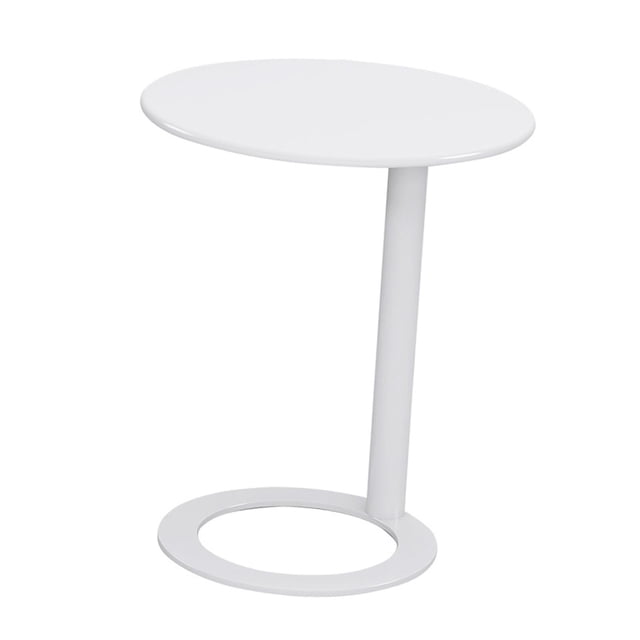 Siruishop Small End Table Sofa Bedside Coffee Table Multifunction with Base Modern for Dorm Sofa Couch Chair Patio Bathroom Home Office White