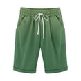 thumbnail image 1 of Plebaso Men's Stylish Shorts Gradient Color Summer Beach Shorts Drawstring Casual Knee Length Shorts, 1 of 3