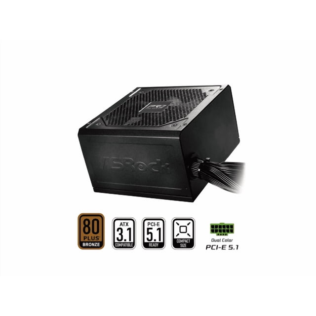 ASRock PRO Series PRO-850B 850 W ATX 3.1 Compatible 80 PLUS BRONZE Certified Power Supply