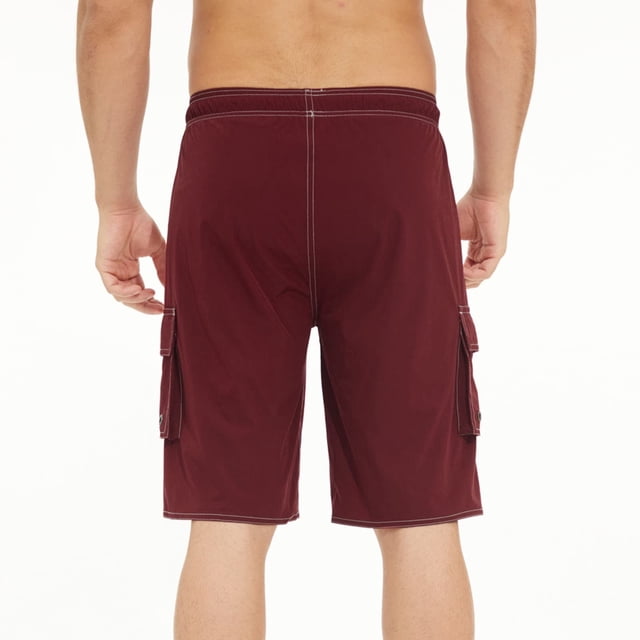 ohmzyzo Mens Swim Trunks Quick Dry Stretch Swim Shorts Mesh Lining Bathing Suits Swimwear Beach Shorts with Pockets