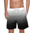 thumbnail image 1 of Plebaso Men's Gradient Color Shorts Casual Lightweight Beachwear Shorts Summer Classic Drawstring Shorts, 1 of 4