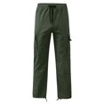 thumbnail image 4 of Men‘s Elastic Waist Loose Fit Lightweight Workwear Casual Cargo Pull On Pants With Multi Pockets, 4 of 5