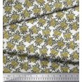thumbnail image 3 of Soimoi Modal Satin Fabric Leaves & Floral Block Print Sewing Fabric Yard 42 Inch Wide, 3 of 3