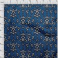 thumbnail image 3 of oneOone Silk Tabby Fabric Paisley & Floral Ikat Printed Craft Fabric BTY 42 Inch Wide, 3 of 4