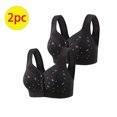 thumbnail image 3 of Bigersell Comfortable Bras for Older Women 2pcs Sport Bra Style R-92 Breathable Soft Cup Bras Pack R-92-black, 3 of 4