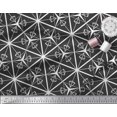 thumbnail image 2 of Soimoi Black Rayon Fabric Diamond & Triangle Geometric Print Fabric by Yard 56 Inch Wide, 2 of 2