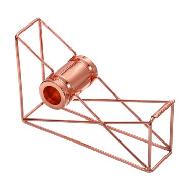 Unique Bargains Distributeur de Ruban de Bureau Coupe-Rubans en Rouleau Métallique Rose Doré
