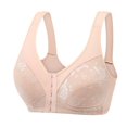thumbnail image 2 of LNGOOR Front Button Bra For Women No Underwire Extra-Elastic High Support Soft Cup Everyday Sleep Bra Push Up Front Snaps Bras Front Closure Plus Size Sports Bras For Women Girls, 2 of 5