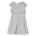 thumbnail image 1 of George Girls' Velour and Mesh Dress, 1 of 2