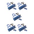 thumbnail image 2 of Transemion 2021 PCI-E Riser 6-pin with LED Lights Crypto Mining Card 1x TO 16x PCI-E RISER Blue 1M 5Set, 2 of 6