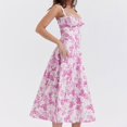 thumbnail image 2 of Robe Midi Bandage Femme Imprimé Floral Mode Sans Manches Vestidos, 2 of 7