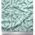thumbnail image 1 of Soimoi Green Poly Georgette Fabric Tools Hardware Print Sewing Fabric Yard 42 Inch Wide, 1 of 1
