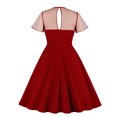 thumbnail image 4 of PVCS Robe de Fête Gothique pour Femmes d'Halloween à Manches Courtes, Couleur Unie, Punk Vintage, 4 of 4
