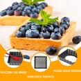 thumbnail image 4 of Mini Tart Pans Square 4 Inch 6Pcs with Removable Bottom, Nonstick Quiche Pan Mini Pie Pans with Oil Brush&Silicone Scrubber, Tart Pan with Fluted Side, Quiche Bakeware for Oven, 4 of 7