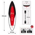 thumbnail image 5 of Explorer K2 Kayak, Ensemble de Kayak Gonflable pour 2 Personnes avec Aviron en Aluminium et Pompe à Air à Haut Débit, 5 of 5